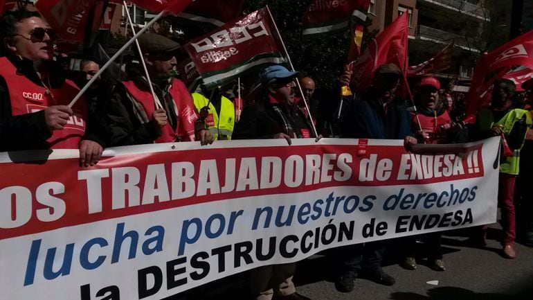 Protesta de los trabajadores de Endesa