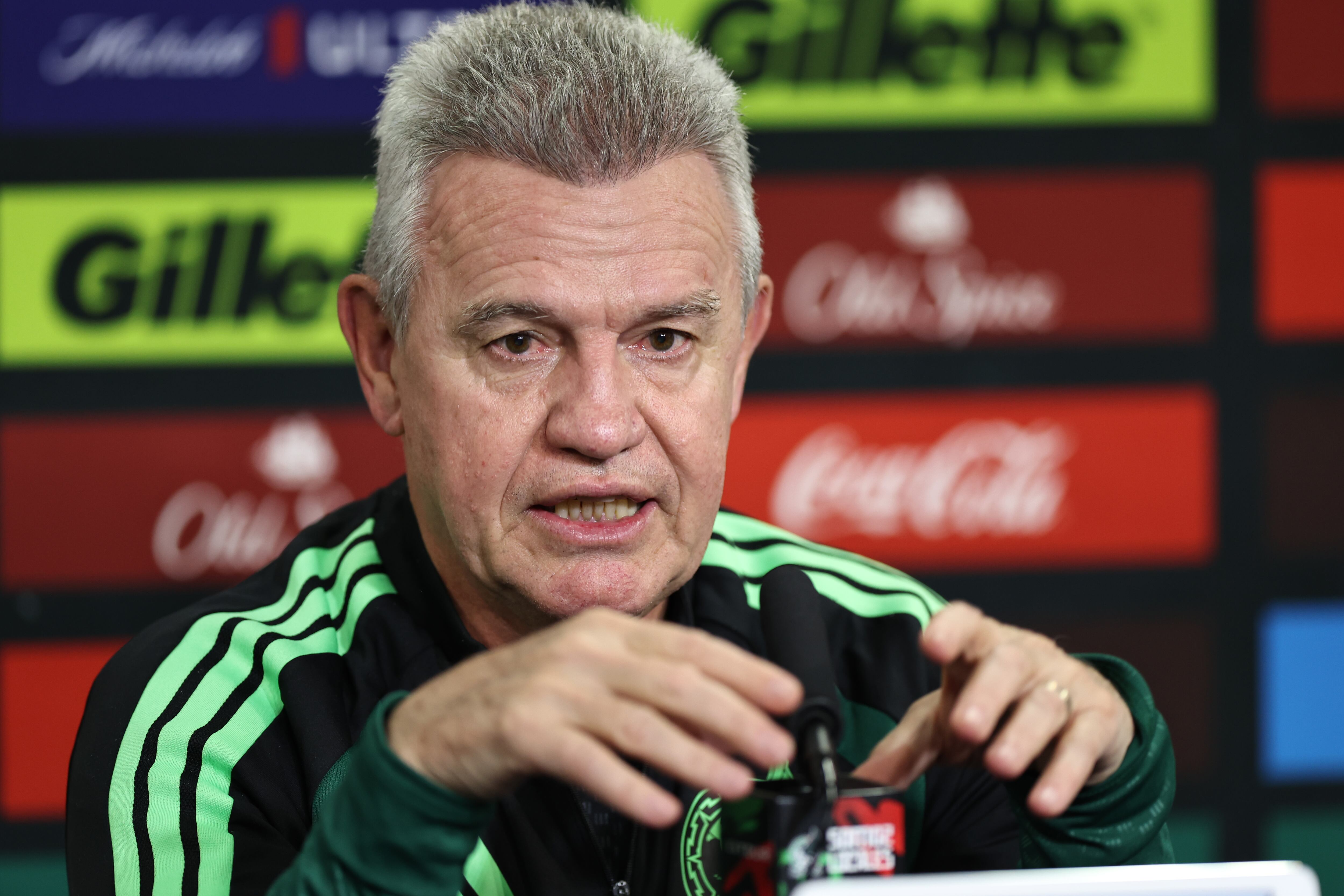 Javier Aguirre en rueda de prensa