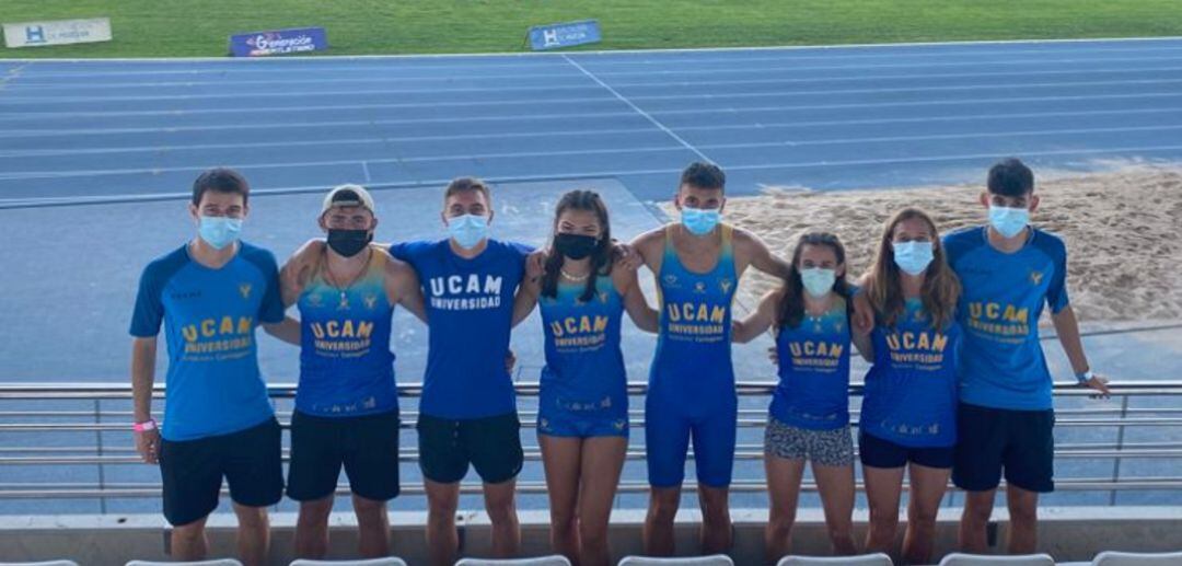 Integrantes del club UCAM Atletismo Cartagena