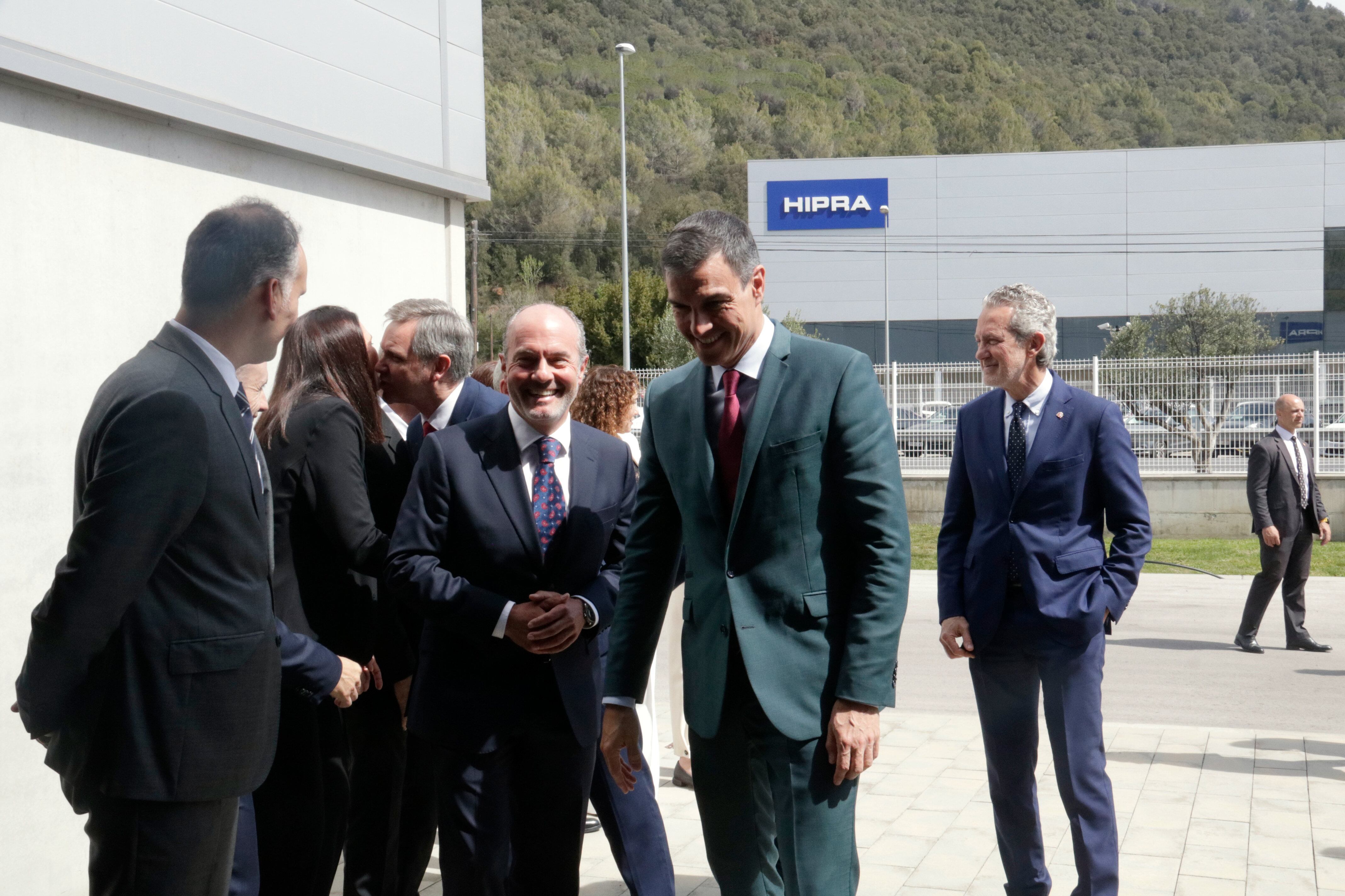 Pedro Sánchez a les instal·lacions d&#039;Hipra