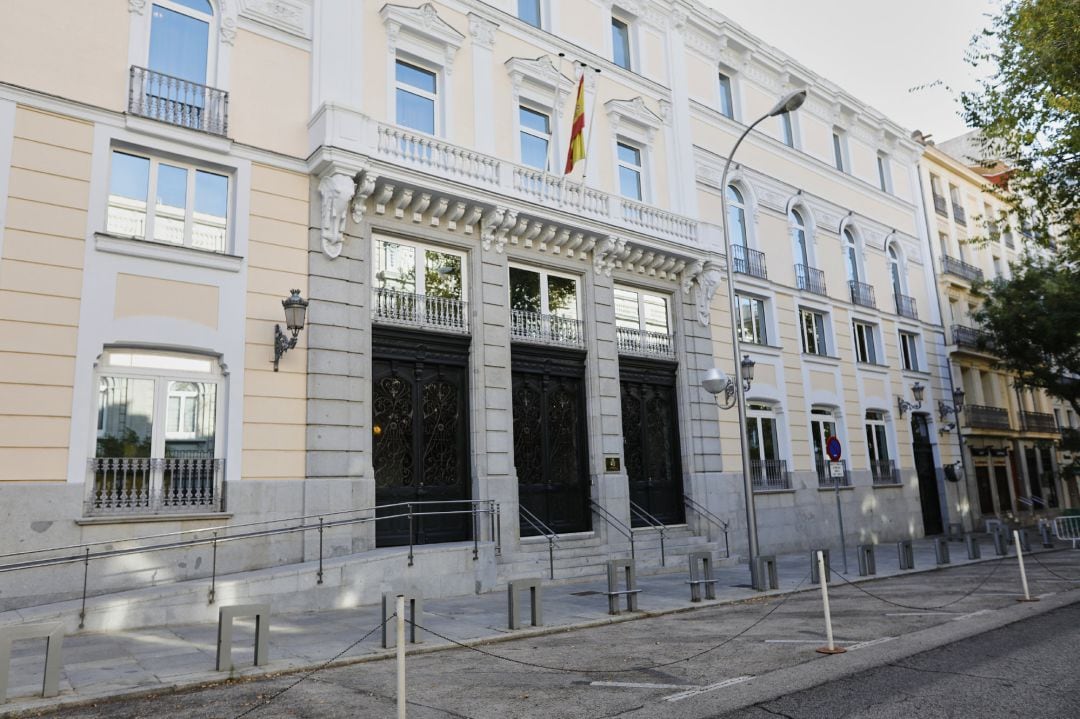 Fachada del edificio del Consejo General del Poder Judicial, en Madrid.