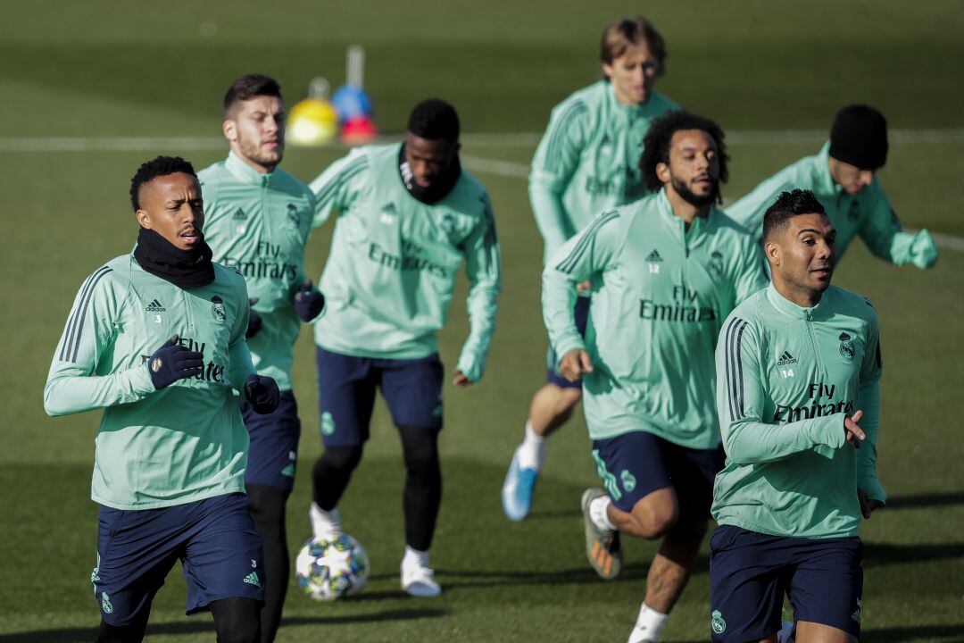 Entrenamiento del Real Madrid en Valdebebas