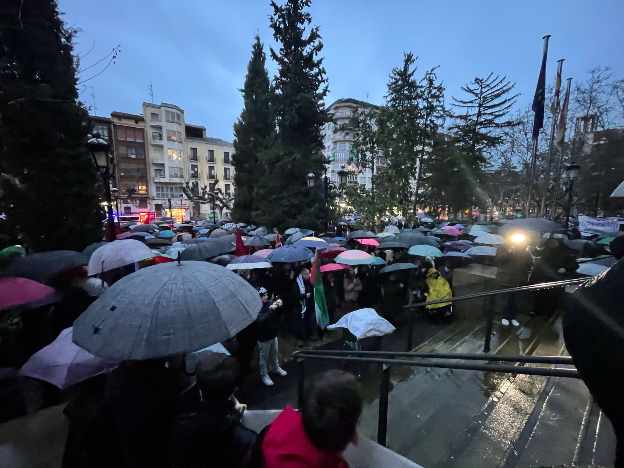 La lluvia obliga a sustituir la manifestación del 8M en Logroño por una concentración