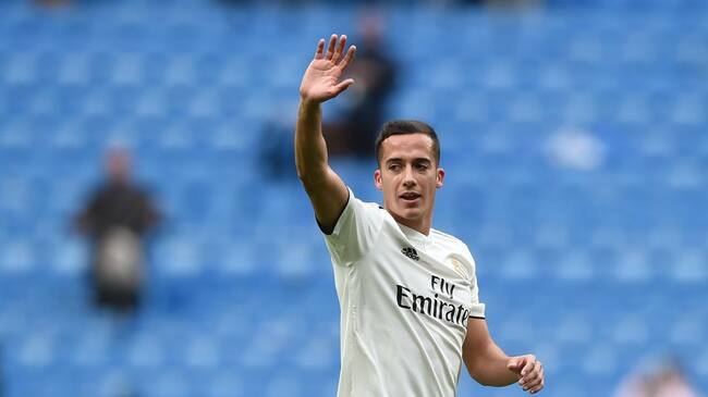 Lucas Vázquez, en un partido con el Real Madrid