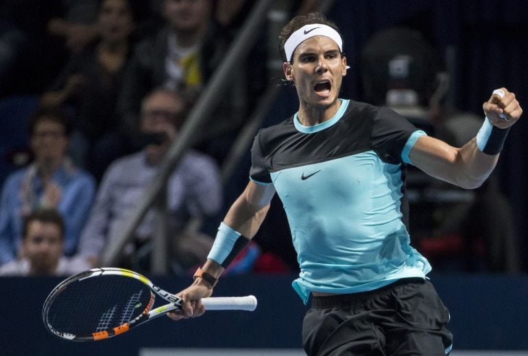 Rafael Nadal celebra el pase a semifinales.