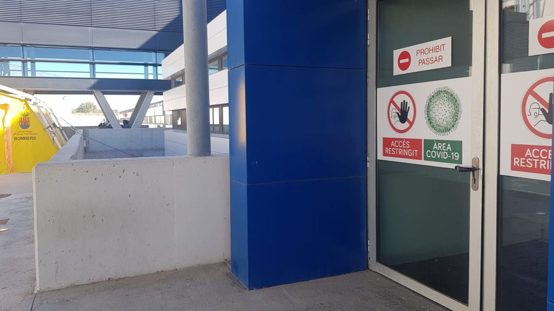 Imagen de la zona covid en urgencias de Can Misses