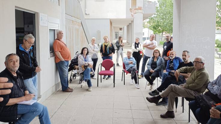 Javier Sadornil, antes de la asamblea de este miércoles en Sabiñánigo
