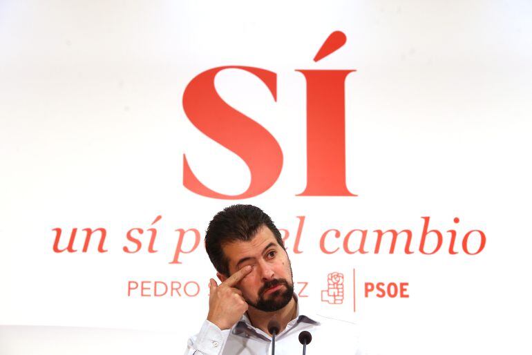 Luis Tudanca en su comparecencia tras el Comité Federal