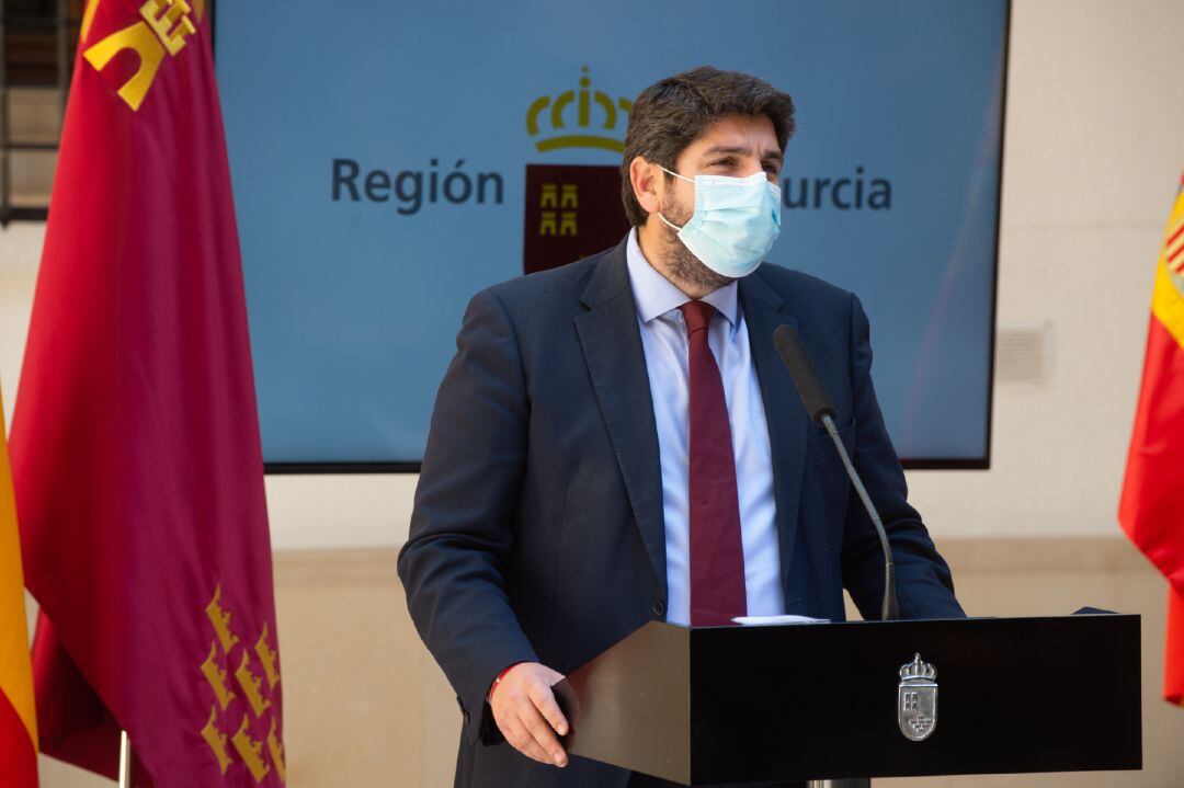 El presidente de la Región de Murcia, Fernando López Miras