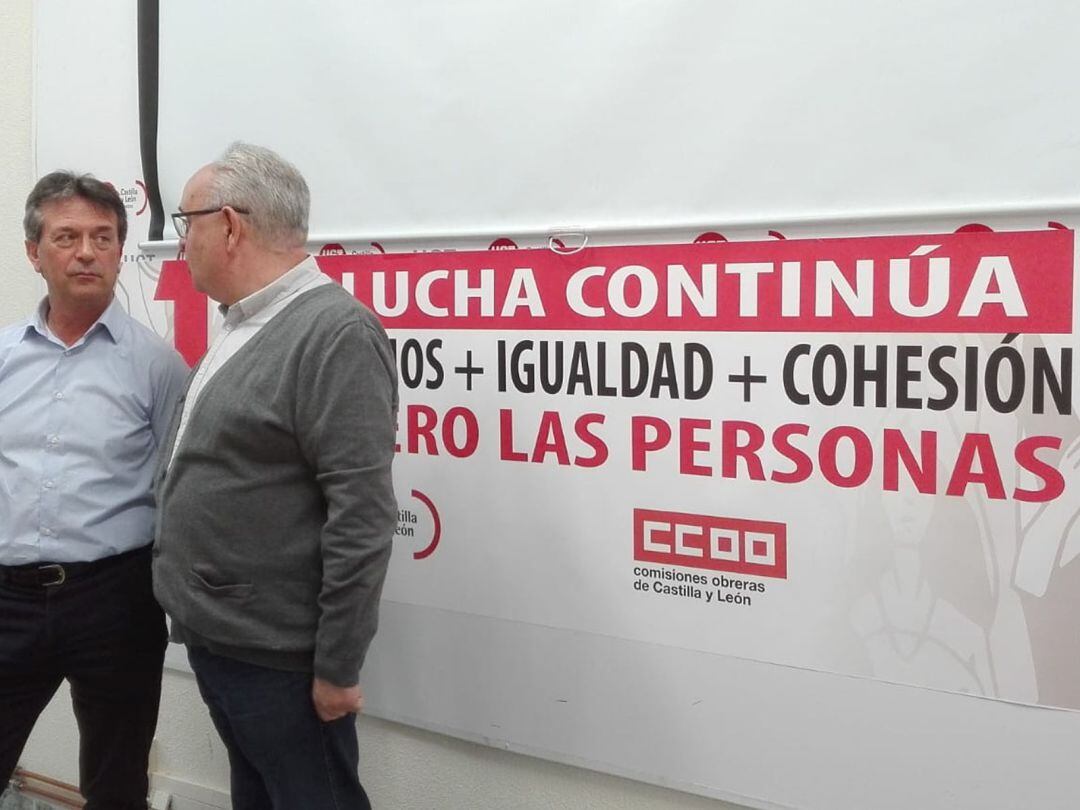 Los líderes sindicales en la presentación de los actos del 1º de Mayo 2019