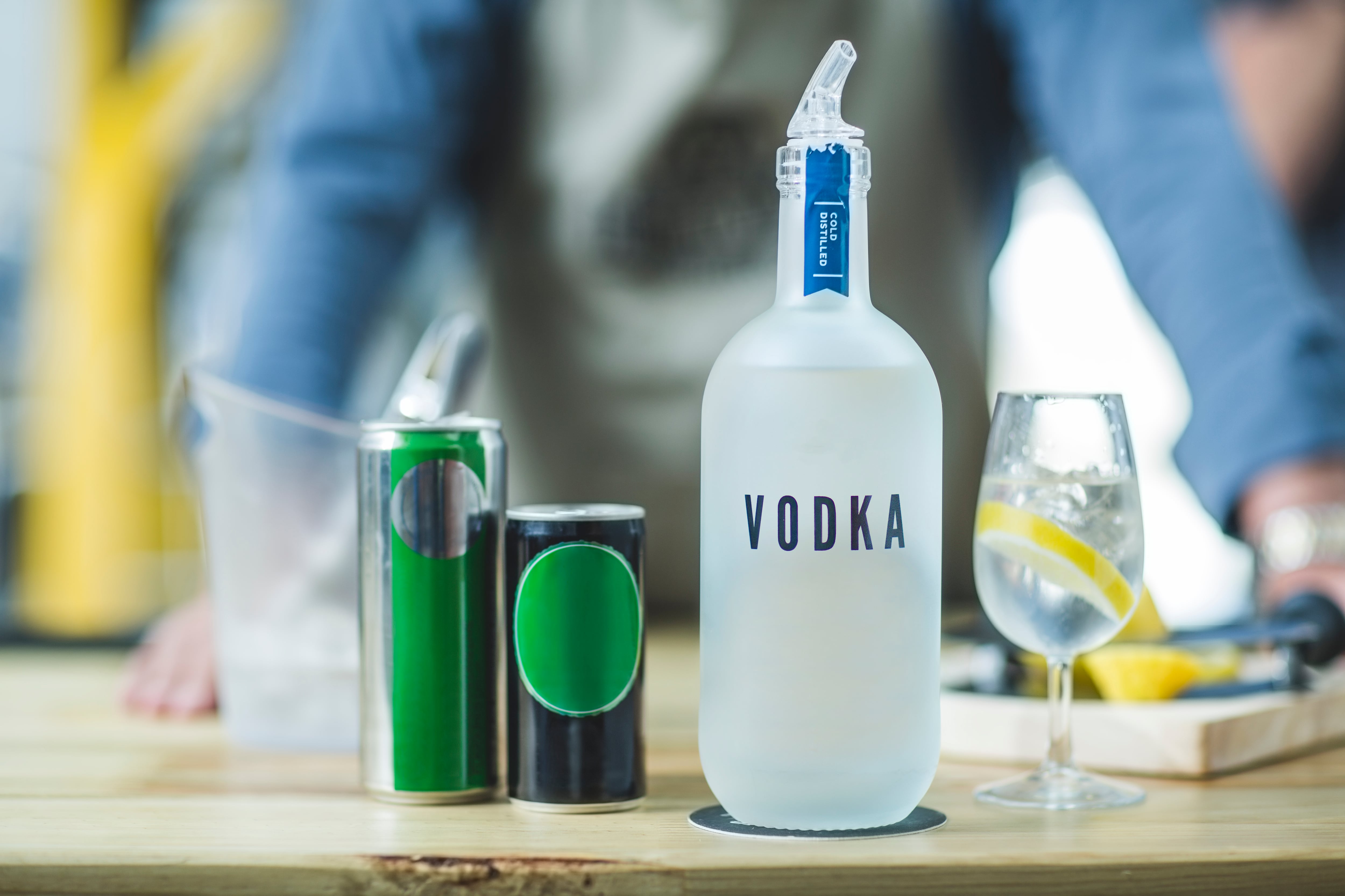 Imagen de archivo de una botella de vodka