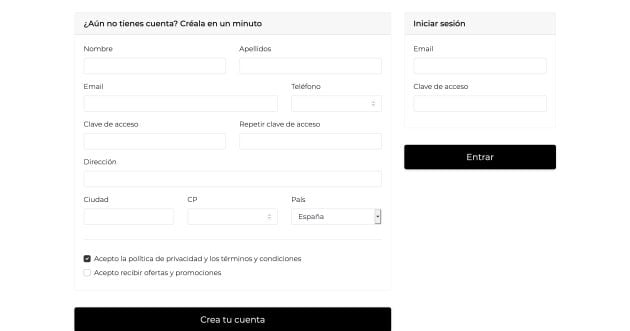 Segundo paso: Rellenar el formulario con nuestros datos personales