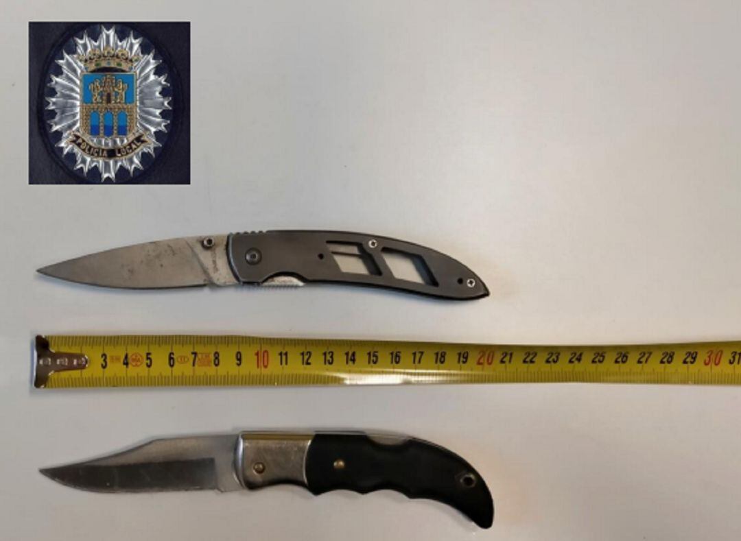 Las navajas requisadas