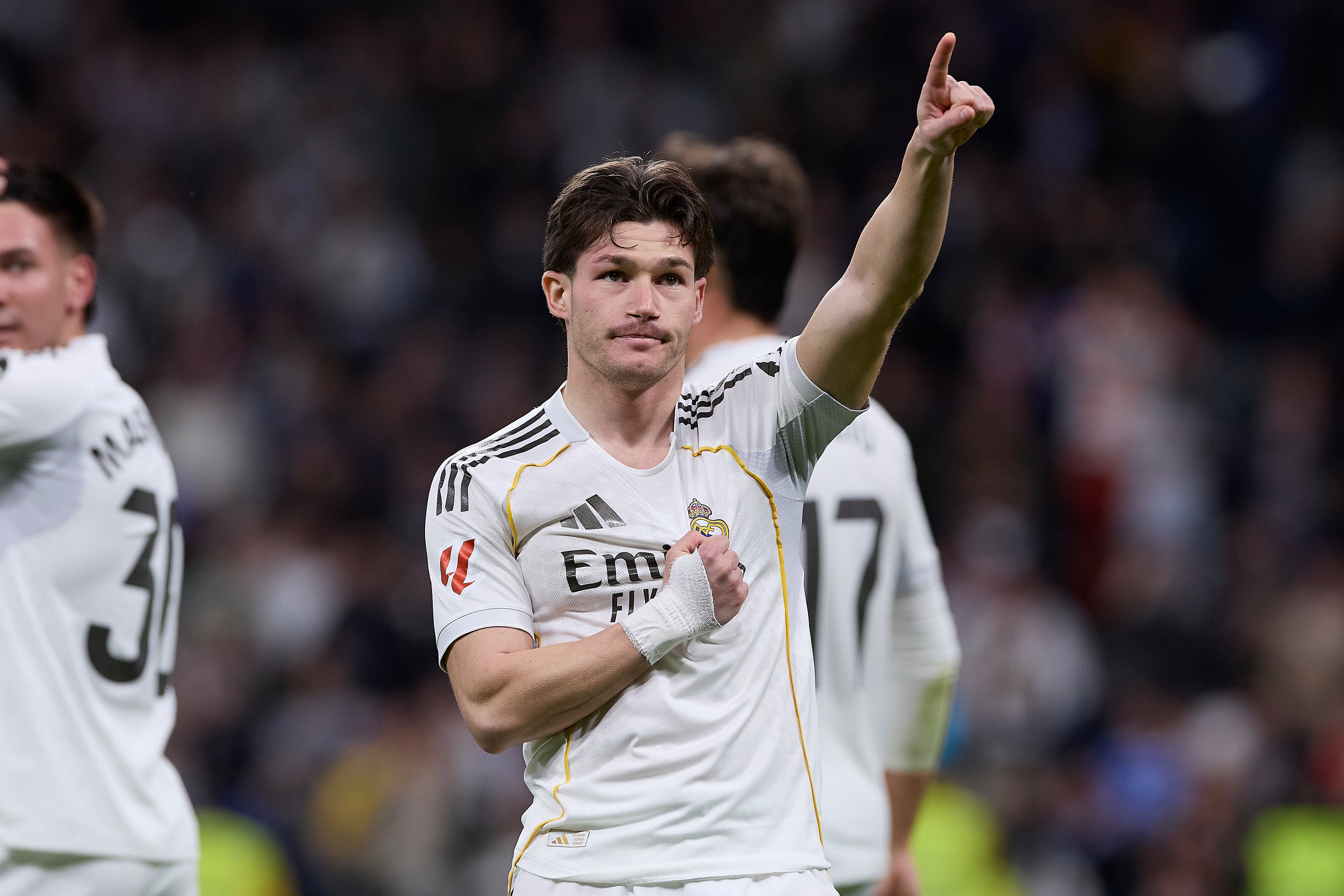 Fran García celebrando su gol frente al Betis en liga