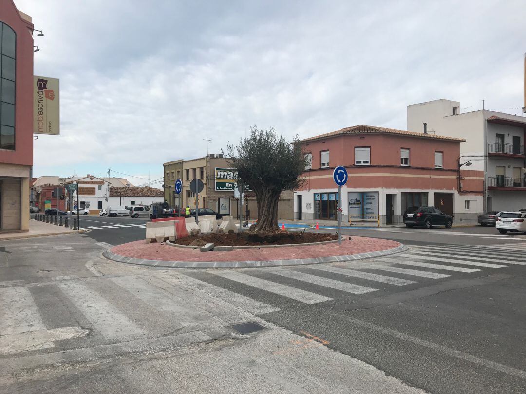 Trabajos en la avenida de Alicante, en Ondara.