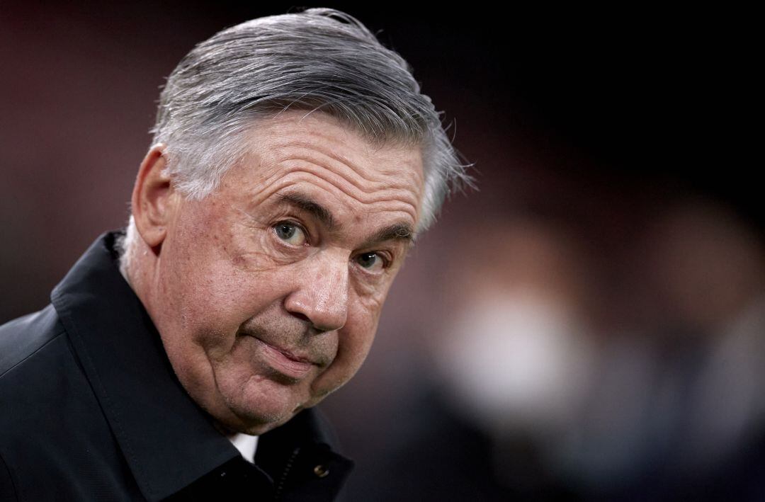 Ancelotti, durante un partido contra el Athletic de Bilbao en Liga