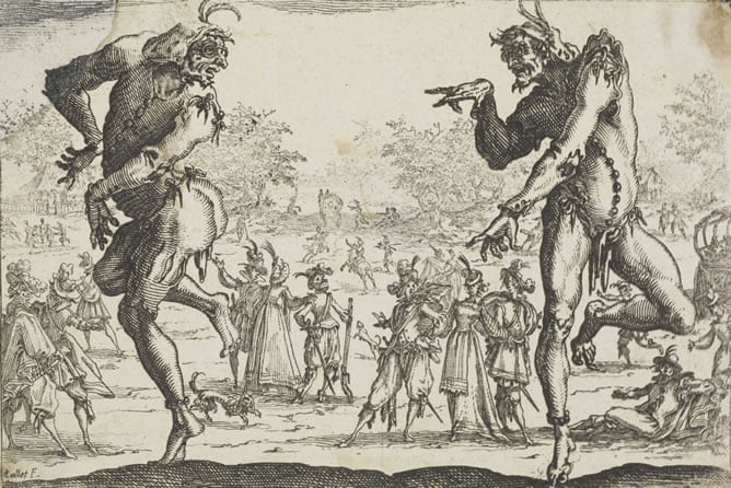 &#039;Los dos Pantaleones&#039;. Jacques Callot (1616)