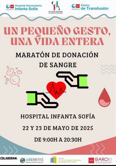 El alumnado del centro impulsa una campaña creativa y solidaria para fomentar la donación los días 22 y 23 de mayo en el Hospital Infanta Sofía