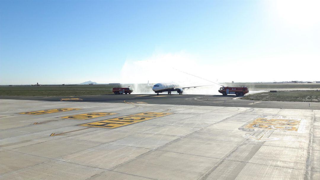 Vuelo inaugural en el aeropuerto de Corvera el pasado 15 de enero