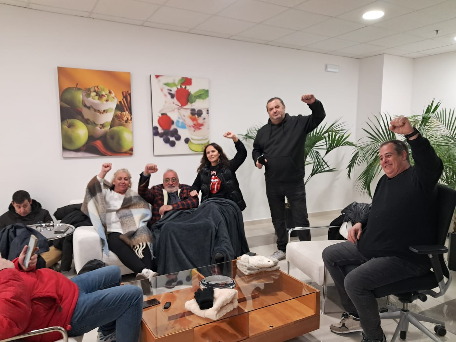 Encierro del Comité de Empresa en la planta de Schreiber Food en Noblejas (Toledo)