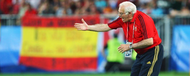 Luis Aragonés, en la Eurocopa 2008 que ganó España.