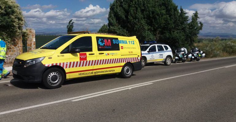 Lugar del atropello mortal de un ciclista en Algete