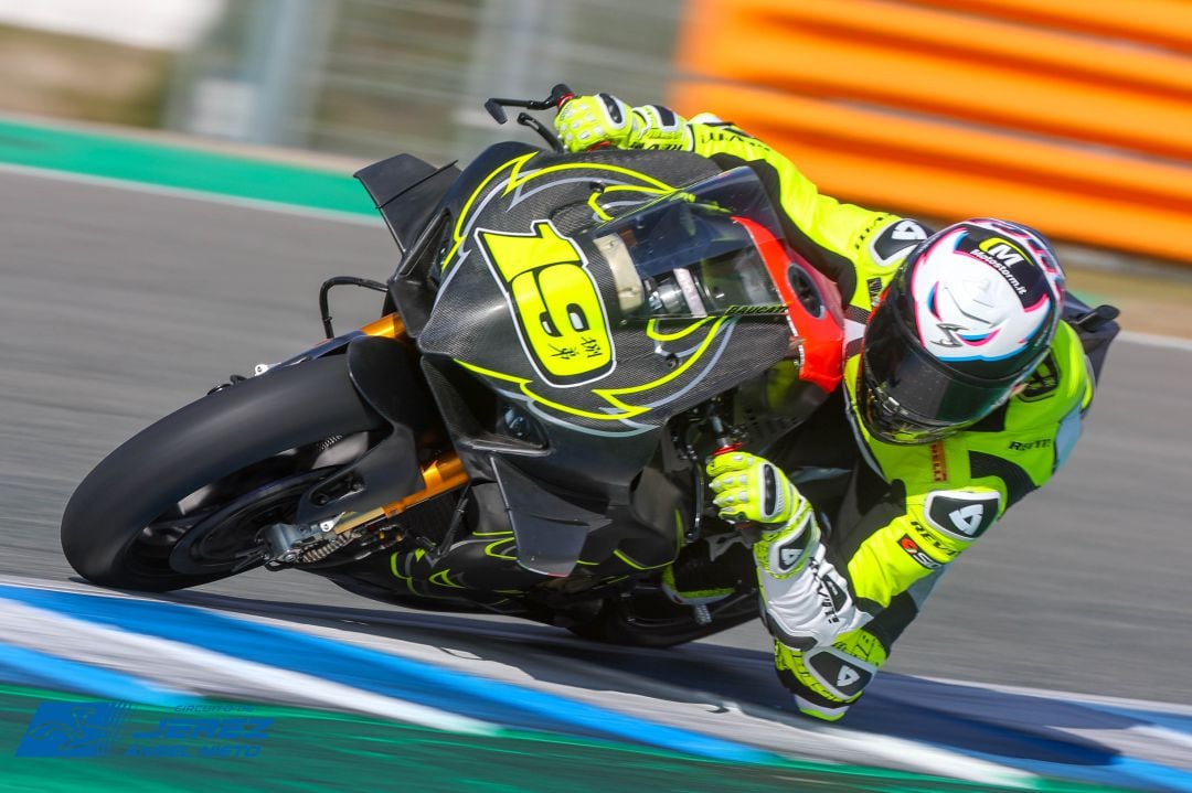 Alvaro Bautista este jueves en el Circuito de Jerez 