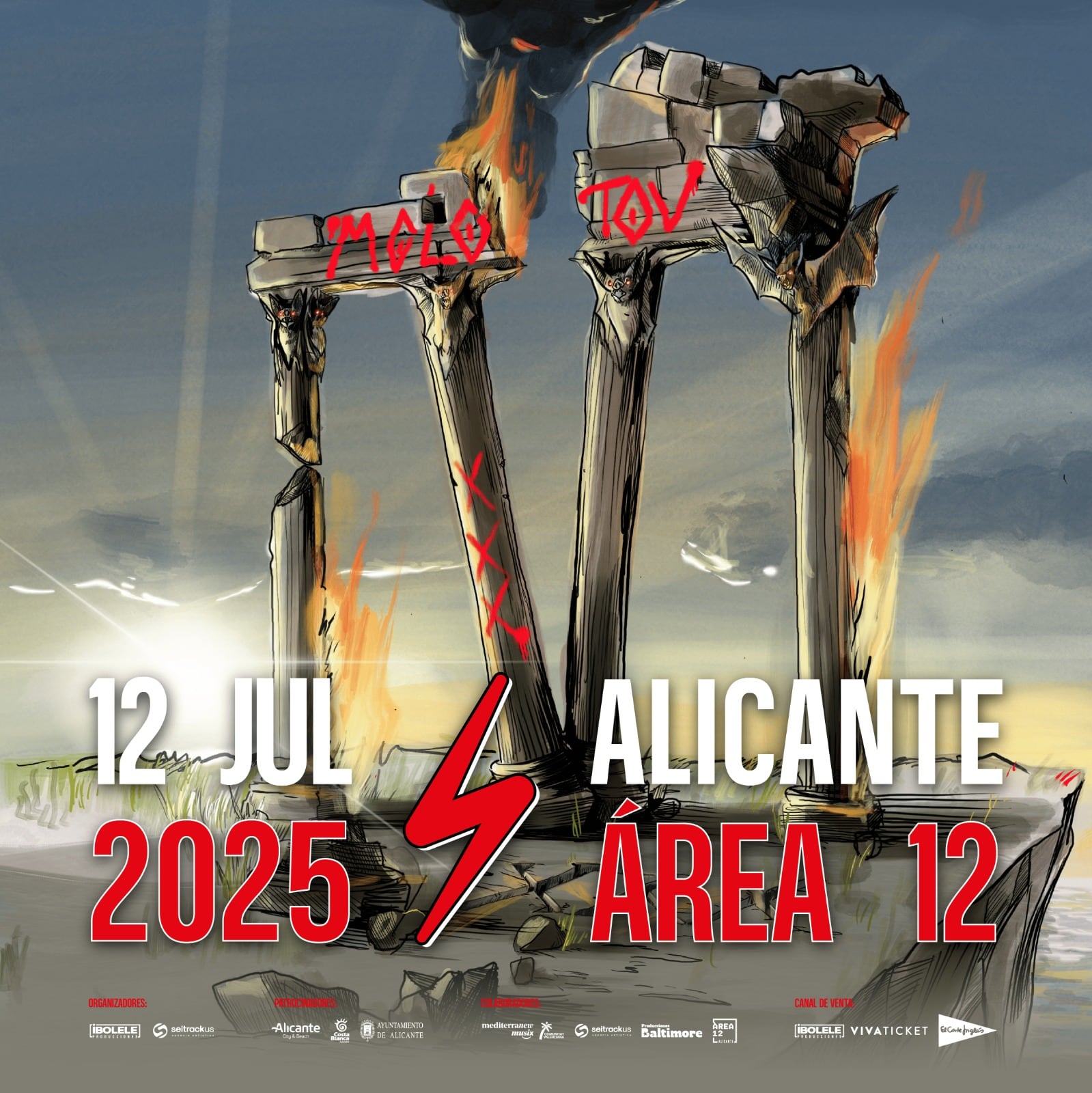 Cartel de Molotov en Área 12 Alicante