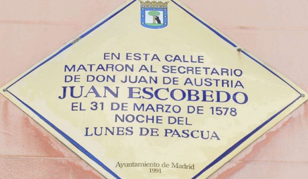 Placa que recuerda donde fue asesinado Juan Escobedo