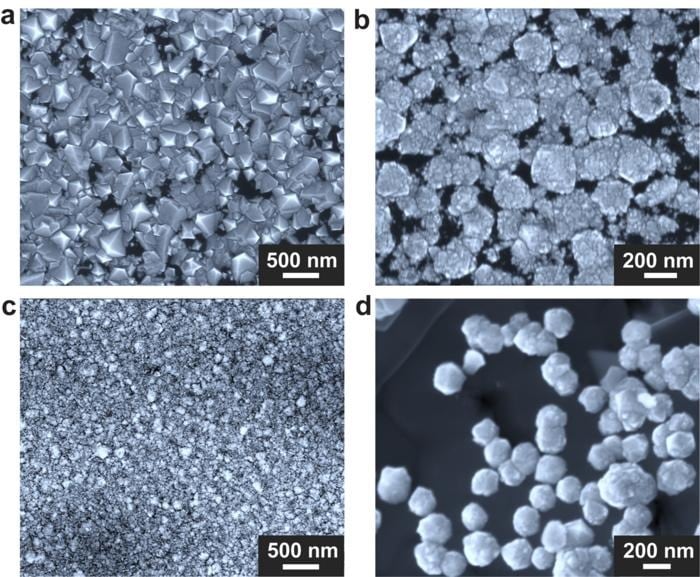 Diamantes de diversas morfologías cultivados en diferentes condiciones de crecimiento. | CRÉDITO: Instituto de Ciencias Básicas de Corea del Sur