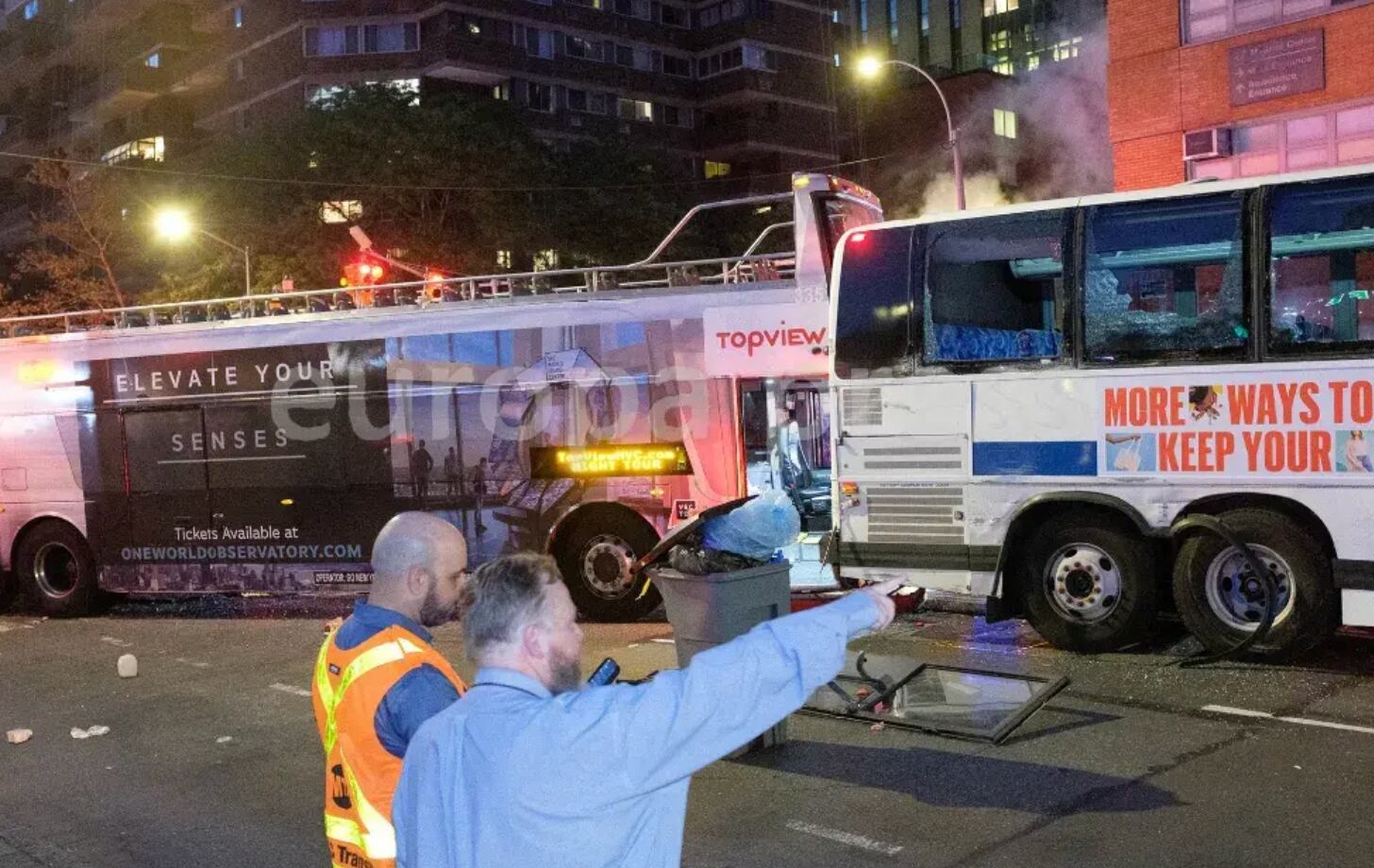 Accidente de autobús en Nueva York.