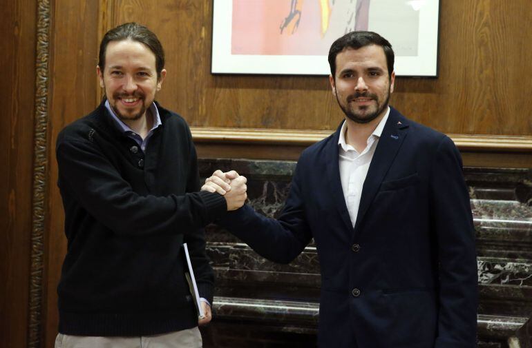 Pablo Iglesias y Alberto Garzón, en una fotografía de archivo.