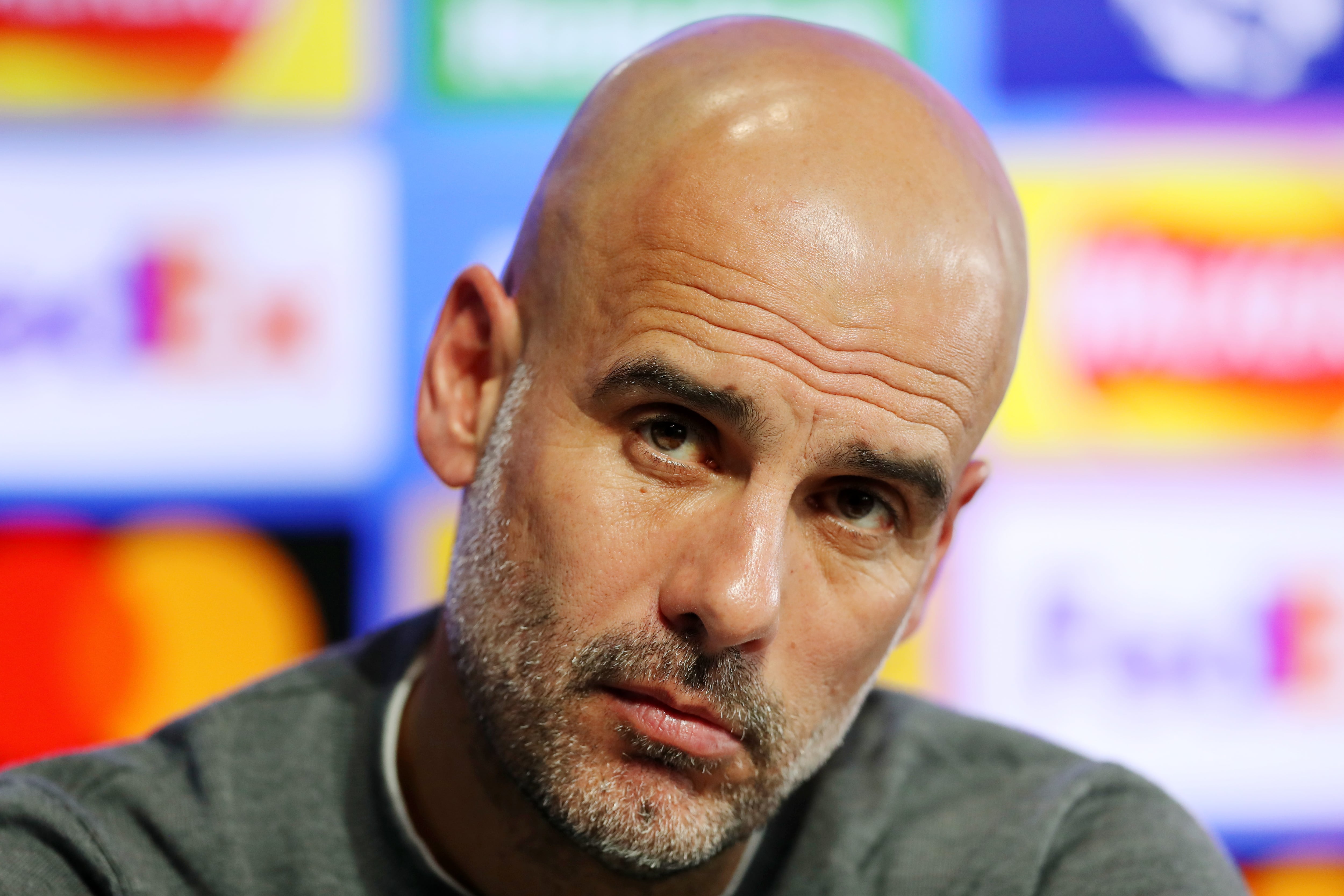 Pep Guardiola, durante la rueda de prensa antes del Real Madrid-Manchester City