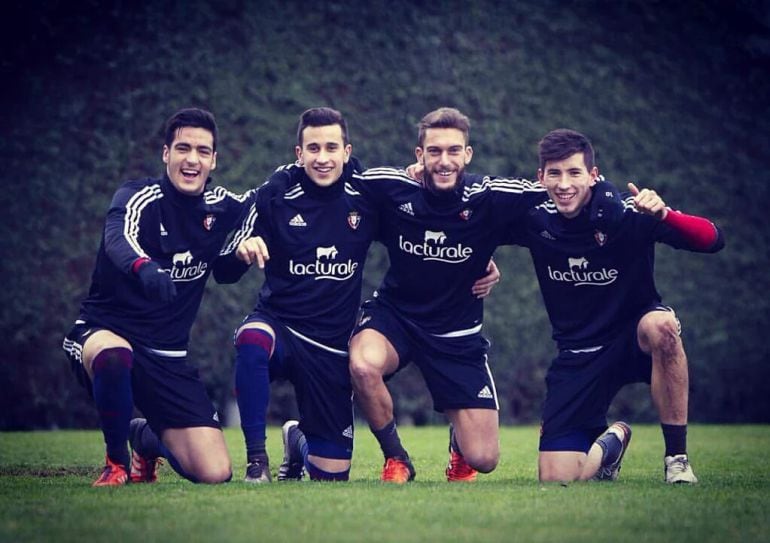 Merino y Berenguer junto a Oier bajas para Albacete en la foto junto a los también canteranos Roberto Torres y David García 