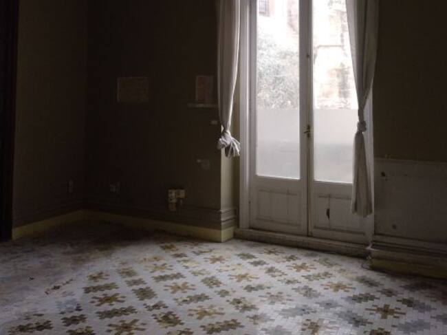 Una de las estancias del Palacio de Calatayud decoradas con pavimento de la Fábrica Nolla de Meliana