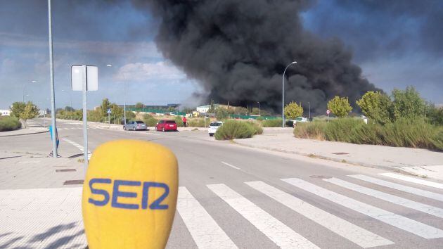 Nube tóxica durante el incendio