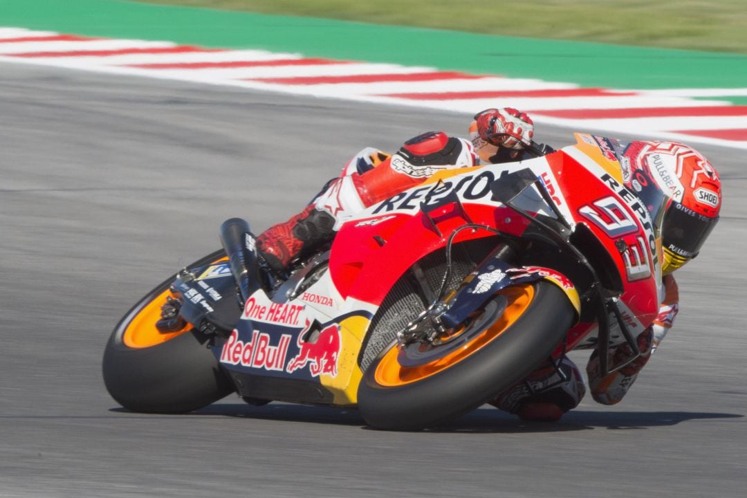 Marc Márquez en el circuito de Misano.