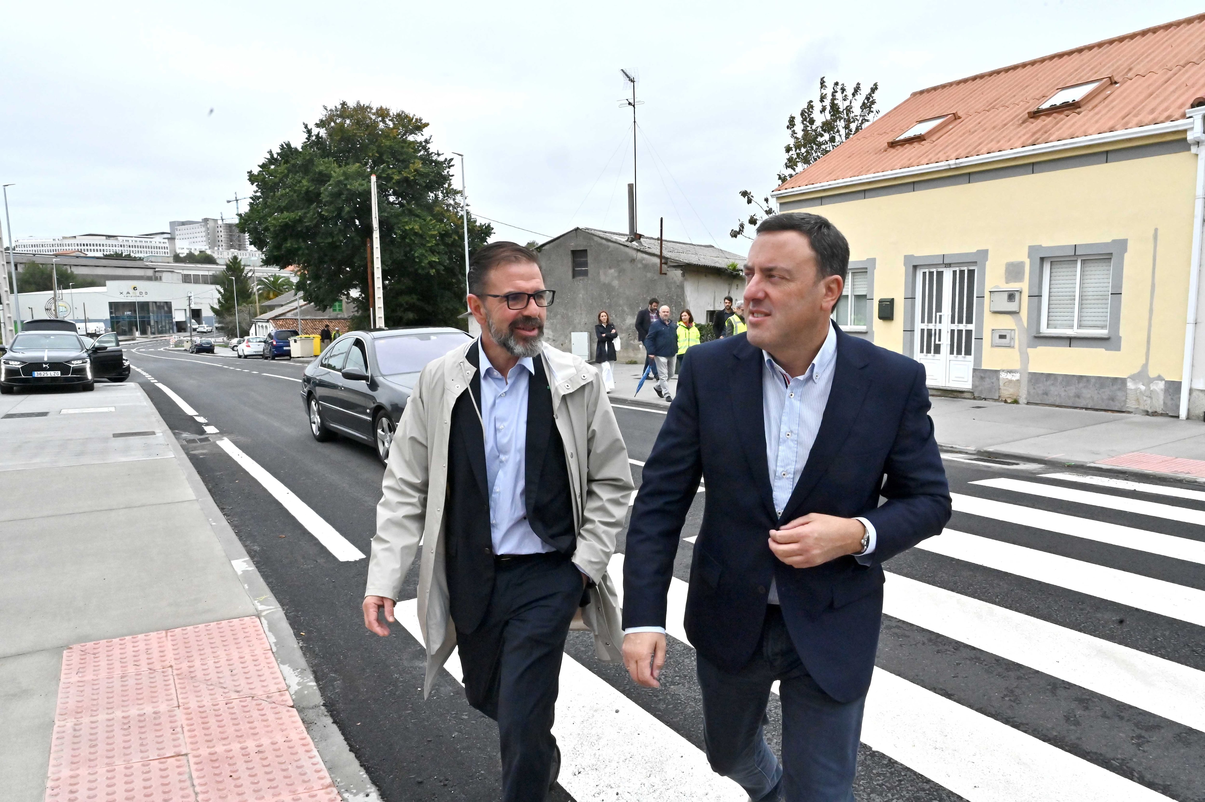 Ángel Mato y Valentín González Formoso, en su visita al vial