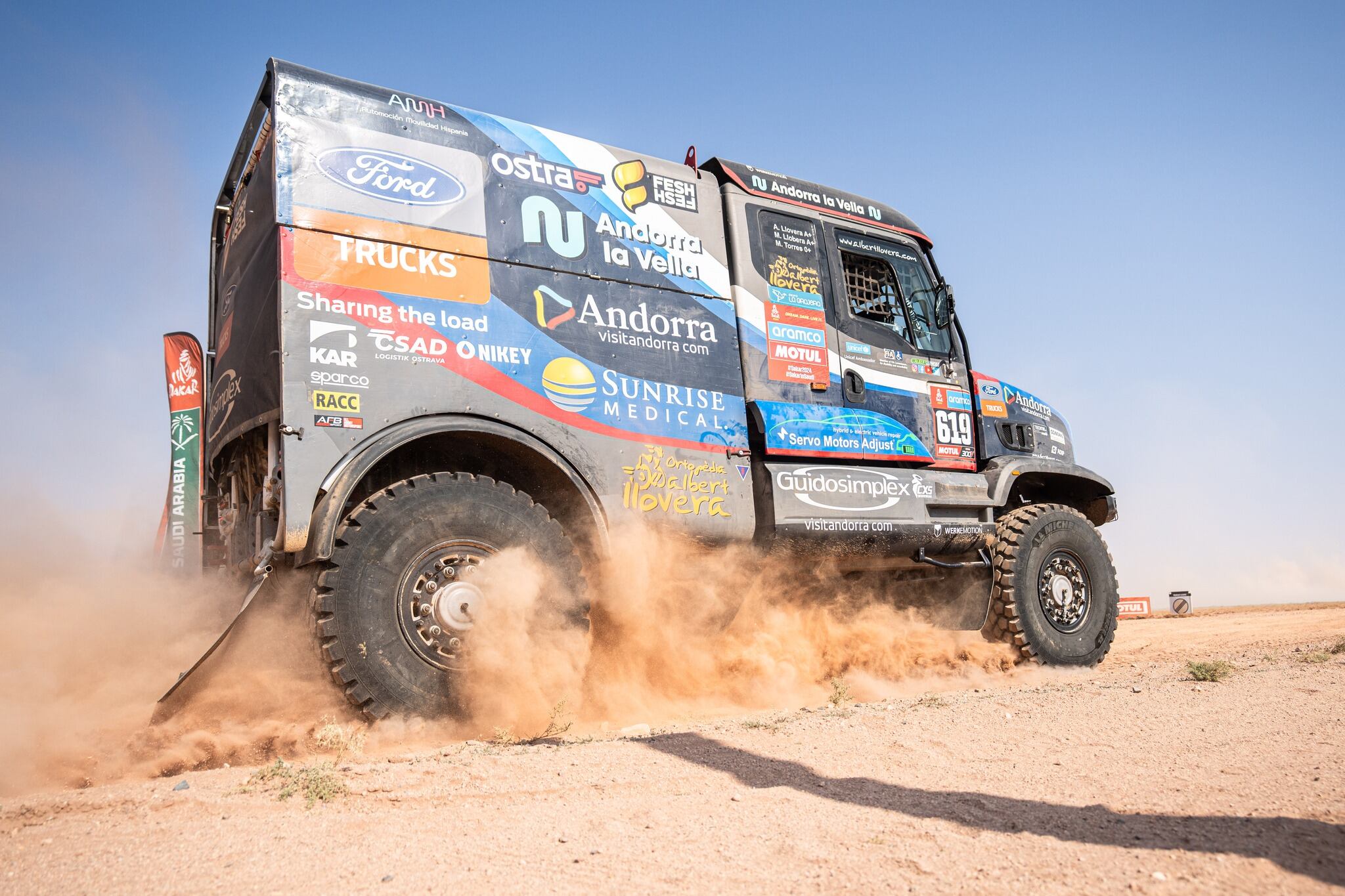 Albert Llovera en l'etapa de diumenge del Dakar
