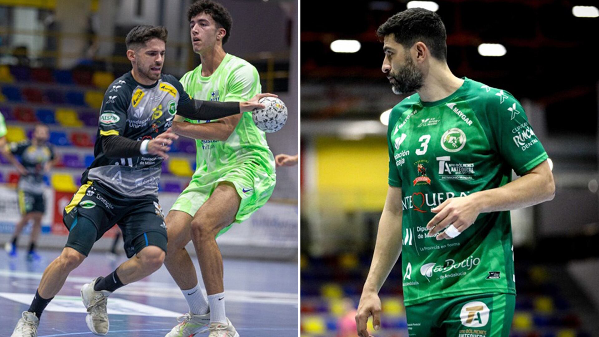 Fernando Moreno y Nacho del Castillo, jugadores del BM Dólmenes