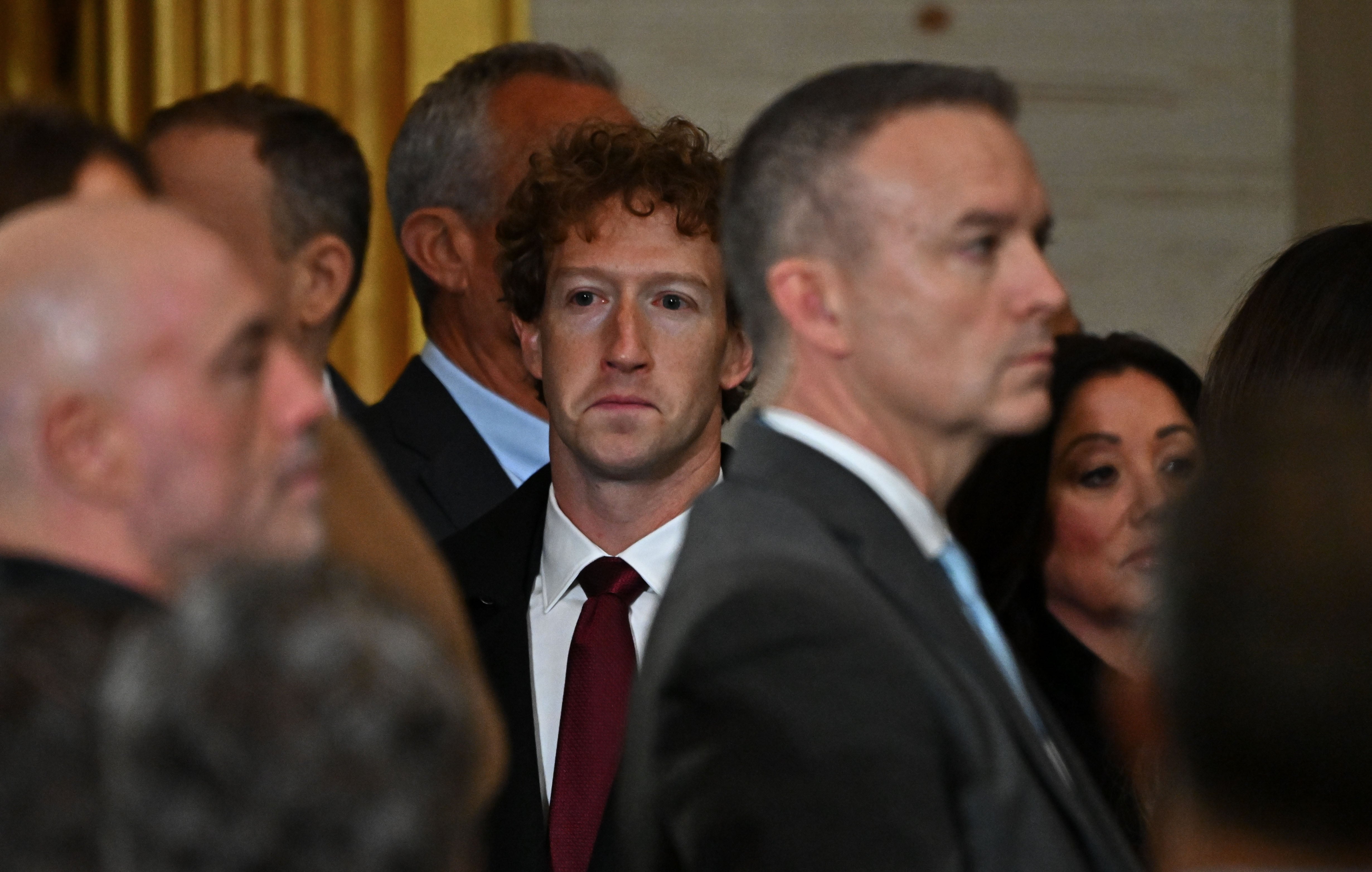 El CEO de Meta, Mark Zuckerberg, en la ceremonia de investidura de Donald Trump