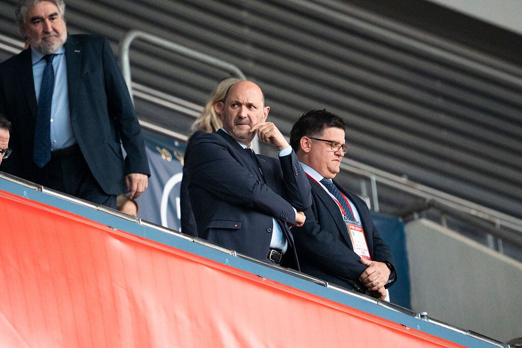 Rafael Louzán en el encuentro de la Nations League femenina entre España e Inglaterra.