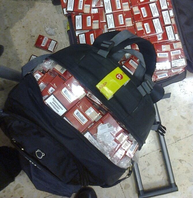 Tabaco decomisado en el aeropuerto de Manises