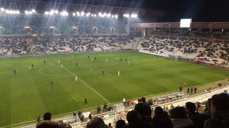 Imagen del estadio en el partido ante el Málaga