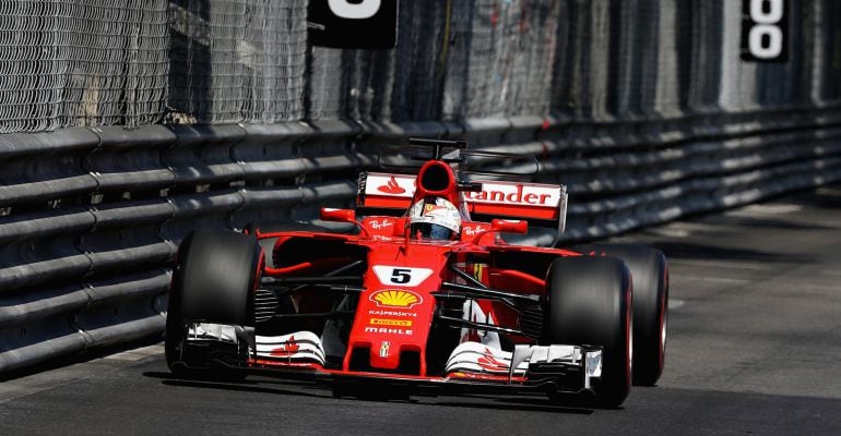 Sebastian Vettel, durante el Gran Premio de Mónaco