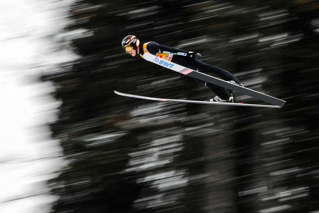 Kobayashi, durante uno de sus saltos en Insnsbruck