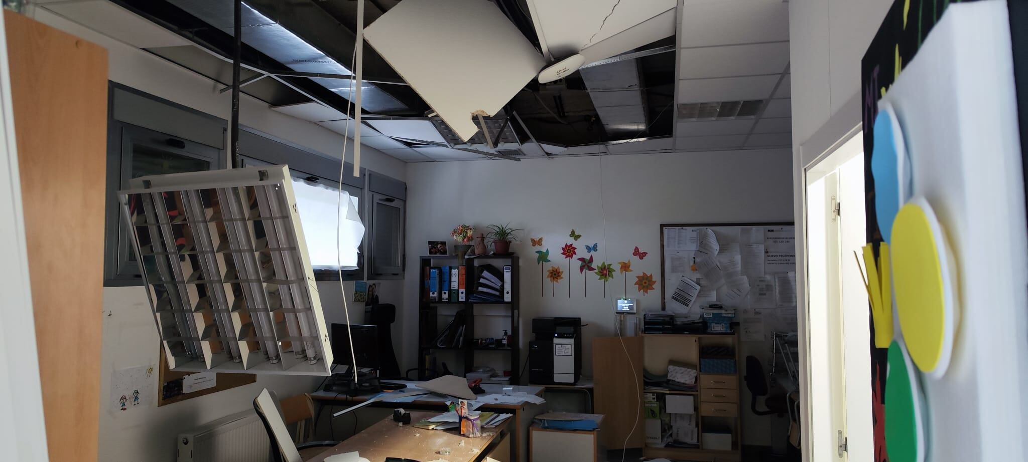 Daños materiales causados en el colegio Pastor Poeta de Ocaña (Toledo) durante un robo el pasado jueves