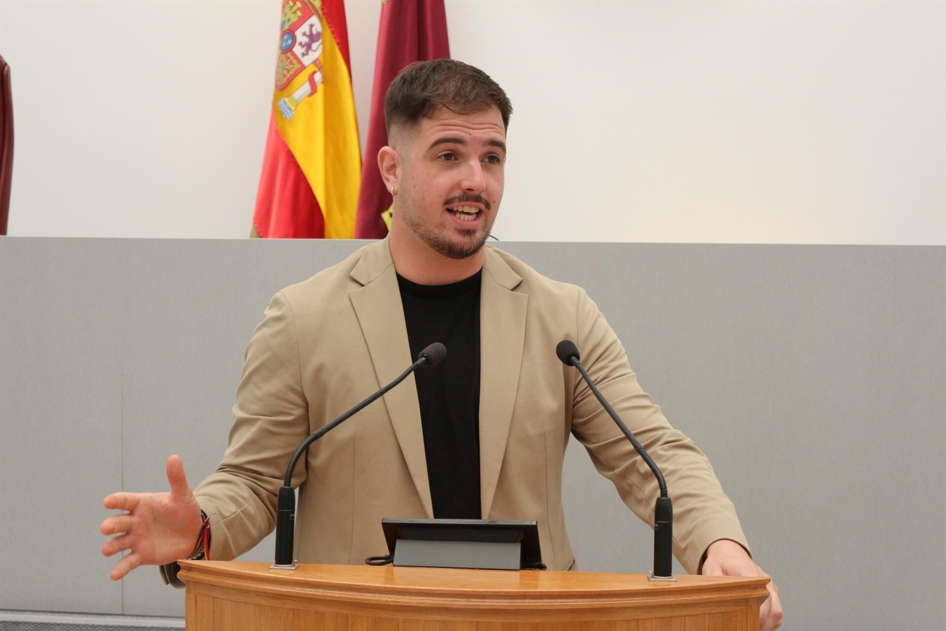 El diputado regional y secretario general de las Juventudes Socialistas de la Región de Murcia, Miguel Ortega