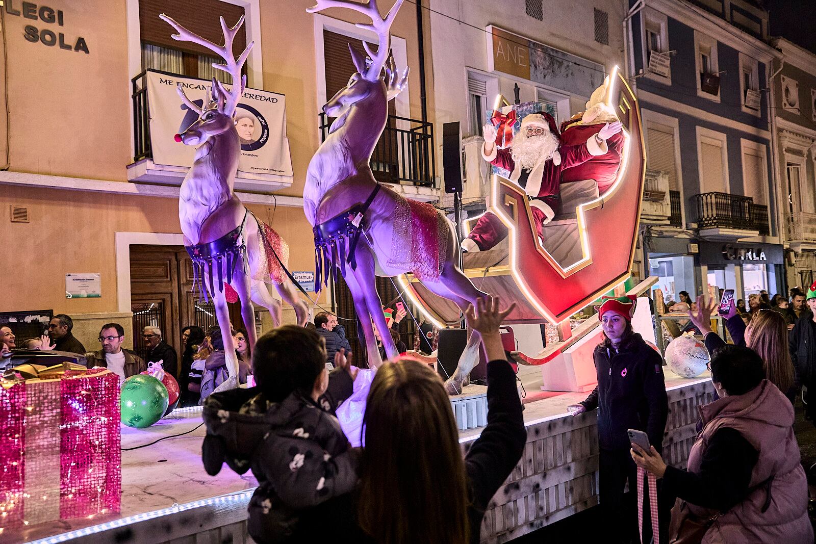 Cabalgata de Papá Noel en Gandia.