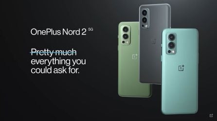 OnePlus Nord 2 en toda su gama de colores disponibles.